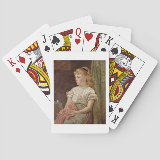 Jeu De Cartes Portrait d'une fille, 1896 (huile sur toile) (dos)