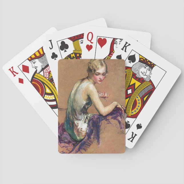 Jeu De Cartes Portrait en pastel (dos)