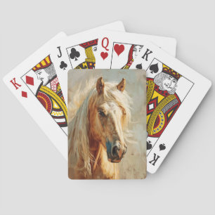 Jeu De Cartes Portrait Palomino Horse