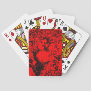 Jeu De Cartes Portraits de musiciens de pop dans Vibrant rouge c