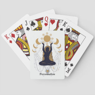 Jeu De Cartes Pose de yoga Zen Célébration de la méditation du s