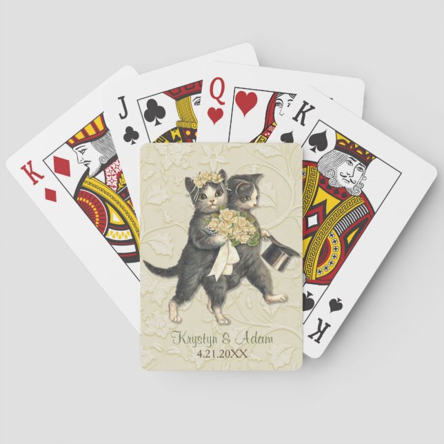 Jeu De Cartes Posh Chats Mariage Ivory (dos)