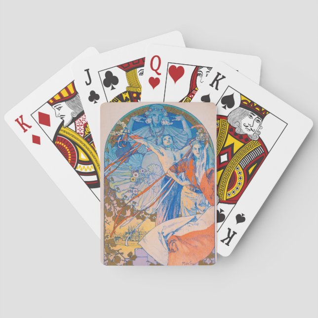Jeu De Cartes Poster d'Alphonse Mucha pour le Sokol Festival (19 (dos)