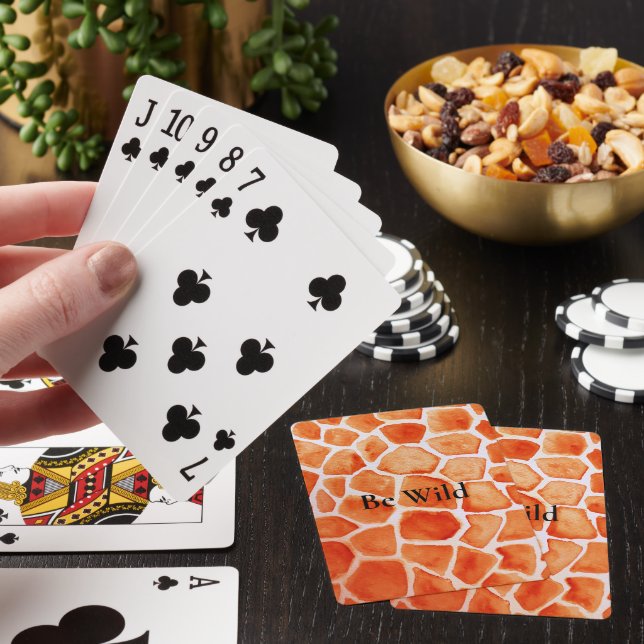 Jeu De Cartes Poster de animal de la Giraffe orange (In Situ)