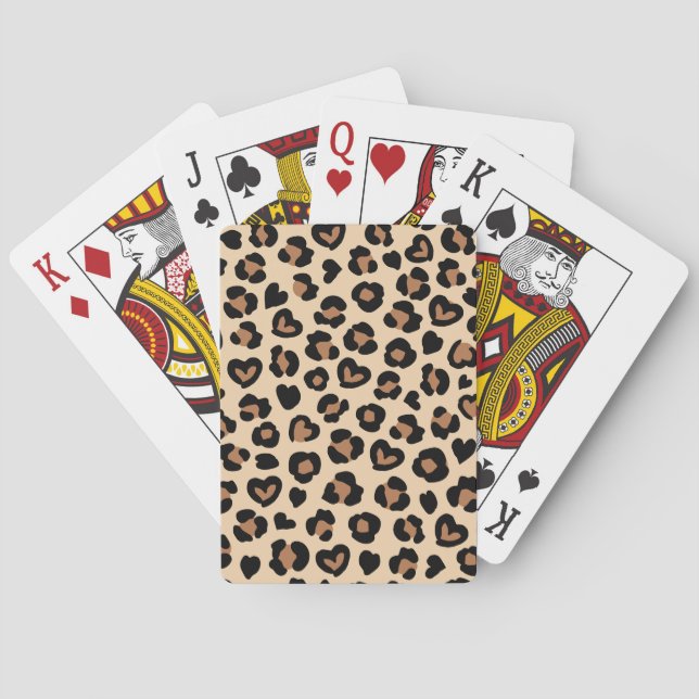 Jeu De Cartes Poster de animal, Léopard Brown, Spots de guépard, (dos)