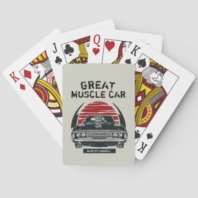 Jeu De Cartes Poster de la voiture musculaire (dos)