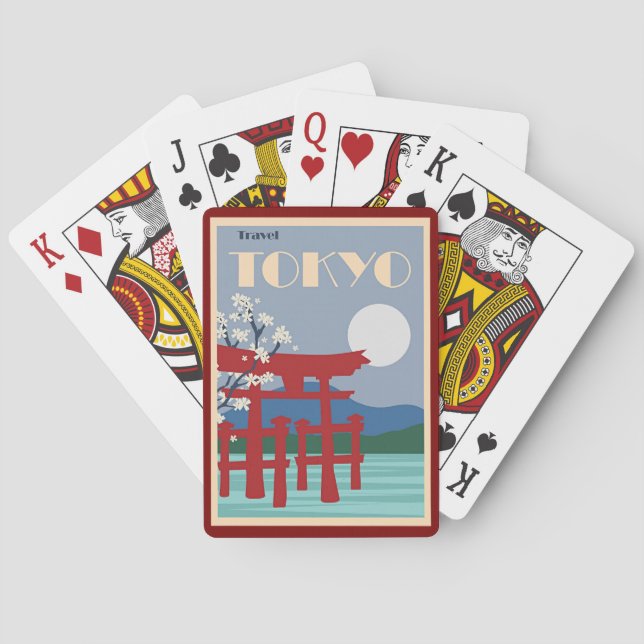 Jeu De Cartes Poster de voyage Tokyo (dos)