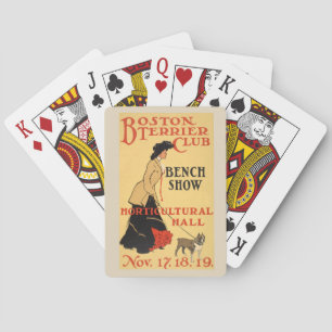 Jeu De Cartes poster vintage - Boston Terrier Club - Salon de ba
