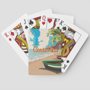 Jeu De Cartes Poster Vintage voyage du Costa Rica