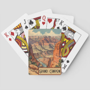 Jeu De Cartes Poster Vintage voyage Grand Canyon Colorado River