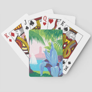 Jeu De Cartes Poster Vintage voyage Promotion Porto Rico 2