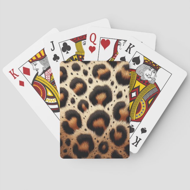 Jeu De Cartes Pots Posters de animaux de fourrure de léopard bei (dos)