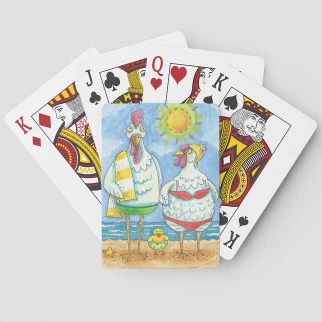 Jeu De Cartes POULET DE LA MER, CARTES DE JEUX AMUSANTES Poker (dos)