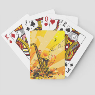 Jeu De Cartes Poutres Saxophones Jazzy De Musique