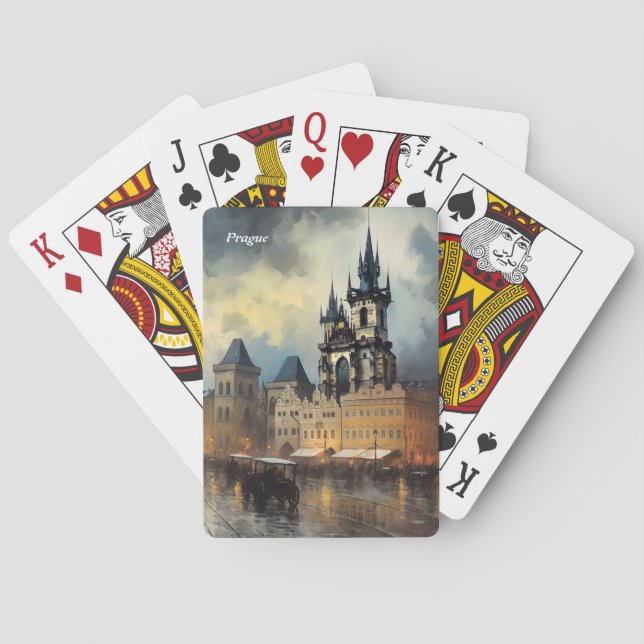 Jeu De Cartes Prague nuit en République Tchèque (dos)