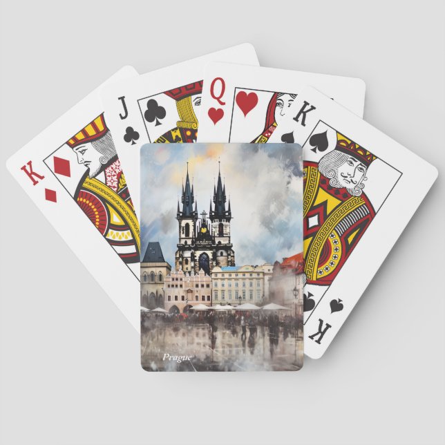 Jeu De Cartes Prague nuit en République Tchèque (dos)