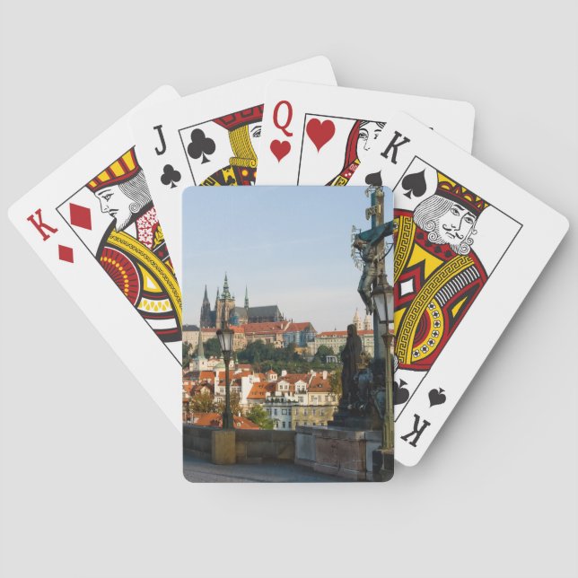 Jeu De Cartes Prague Vue du château de Charles pont, Tchèque R. (dos)