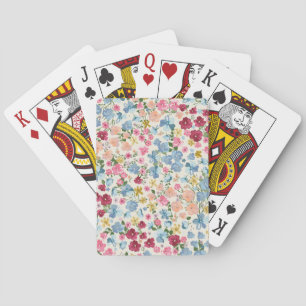 Jeu De Cartes pré du milieu de l'été, motif plante en fleurs.