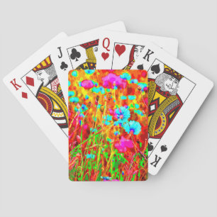 Jeu De Cartes Pré sauvage dans l'art pop fleuri