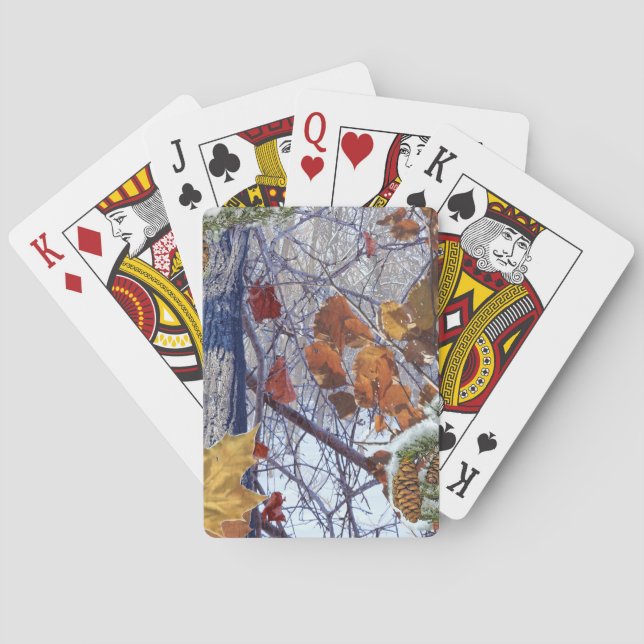 Jeu De Cartes Premier style de camouflage d'hiver de neige (dos)