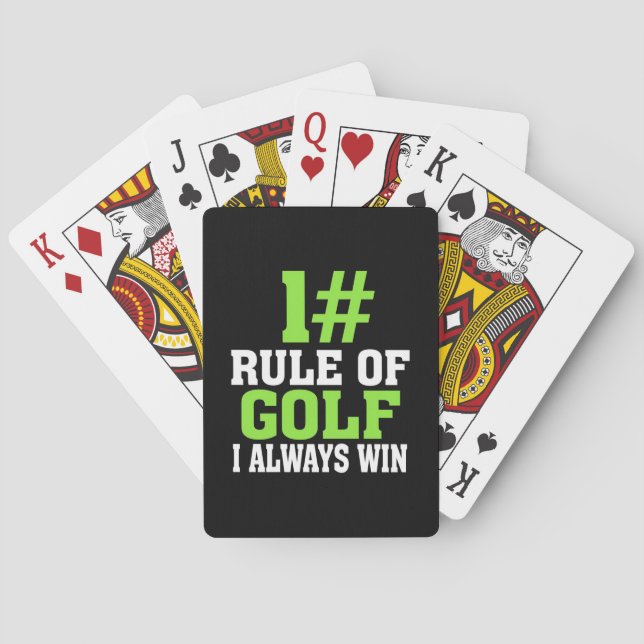 Jeu De Cartes Première Règle De Golf (dos)