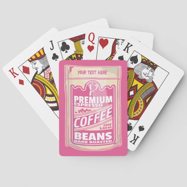 Jeu De Cartes Premium espresso café haricots rose nourriture pop (dos)