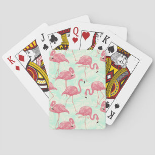 Jeu De Cartes Preppy Chic Elegant Pink Flamingo Motif