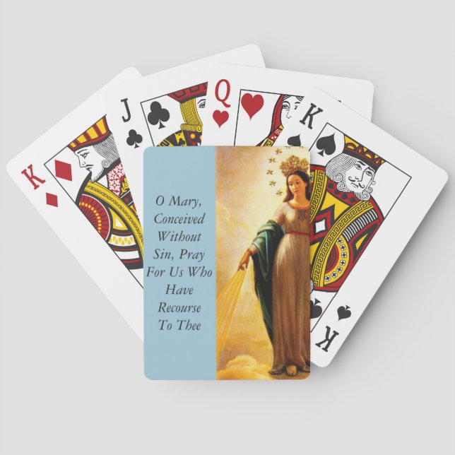 Jeu De Cartes Prière de médaille miraculeuse (dos)