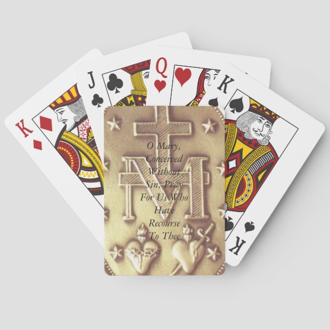 Jeu De Cartes Prière de médaille miraculeuse (dos)