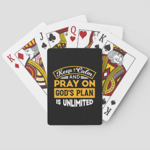 Jeu De Cartes Priez et faites confiance au plan illimité de Dieu