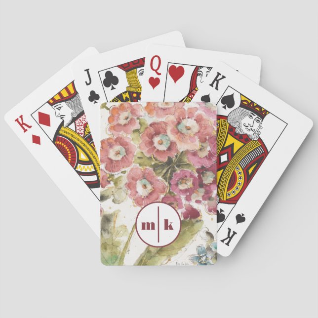 Jeu De Cartes Primevère rose du monogramme | (dos)