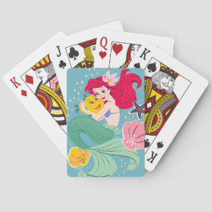 Jeu De Cartes Princesse Ariel Holding Flounder Jouer aux cartes