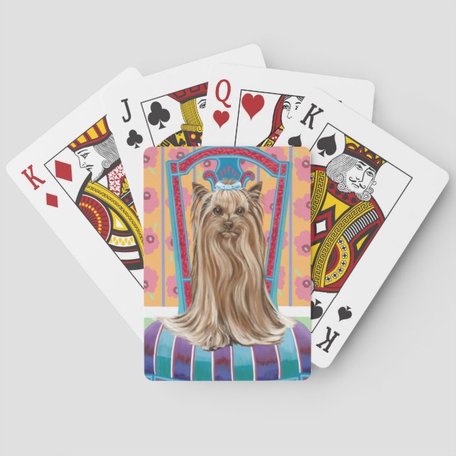Jeu De Cartes Princesse de la Couronne Yorkie (dos)