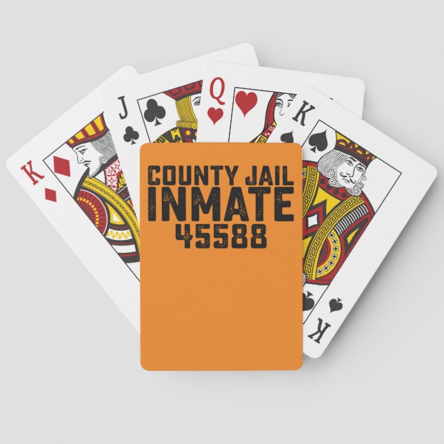 Jeu De Cartes Prisonnier du comté d'Halloween Orange Costu (dos)
