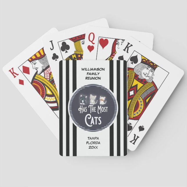 Jeu De Cartes Prix de la Réunion familiale La plupart des chats (dos)