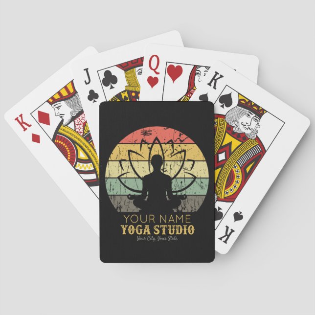 Jeu De Cartes Professeur de Fitness Yoga Studio Personnalisé Gur (dos)