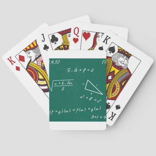 Jeu De Cartes professeur de mathématiques algebra geek (dos)