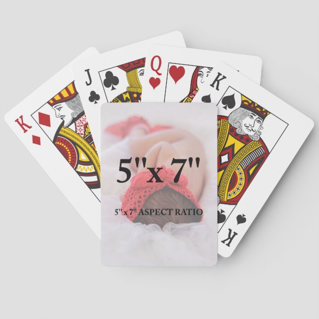 Jeu De Cartes Professionnel Ajoutez votre photo 5 x 7 Aspect Rat (dos)