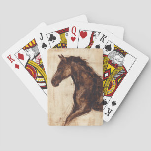 Jeu De Cartes Profil de cheval sauvage Brown