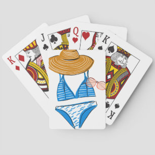 Jeu De Cartes Profitez du soleil - maillot de bain bleu