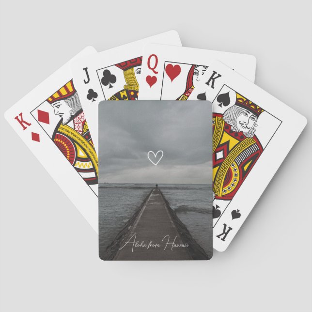 Jeu De Cartes Promenade sur la jetée à Waikiki (dos)