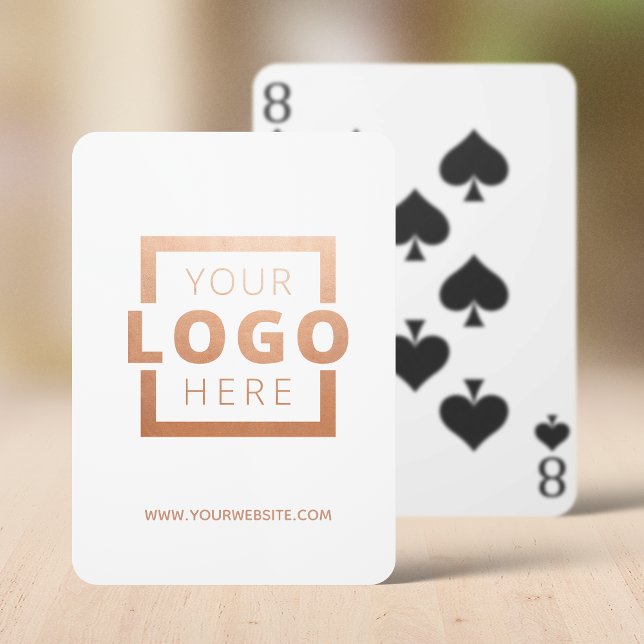 Jeu De Cartes Promotion du logo d'entreprise personnalisé Rose d (Créateur téléchargé)