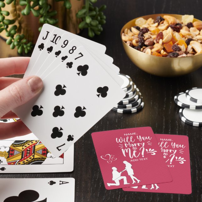 Jeu De Cartes Proposition de mariage personnalisée Jouer des car (In Situ)