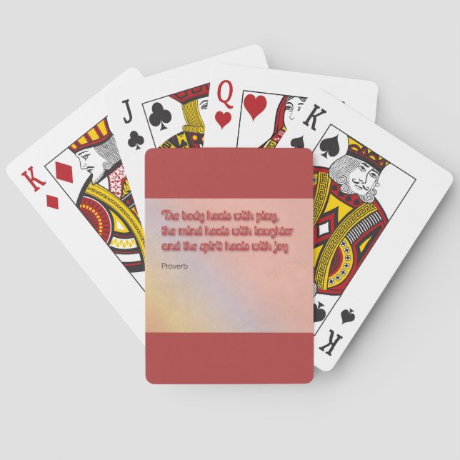 Jeu De Cartes Proverbe de guérison (dos)