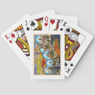 Jeu De Cartes Provo Utah UT Vintage grande lettre carte postale