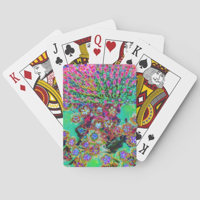 Jeu De Cartes Psychédélique Abstrait Purple Sedum Super (dos)