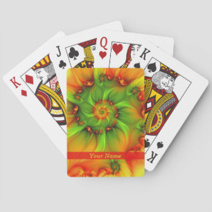 Jeu De Cartes Psychédélique colorée moderne Abstrait Nom fractal