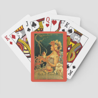Jeu De Cartes Publicité Art nouveau chocolat chaud floral