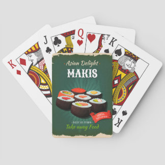 Jeu De Cartes Publicité vintage de sushi
