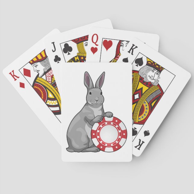 Jeu De Cartes Puces de poker de lapin (dos)